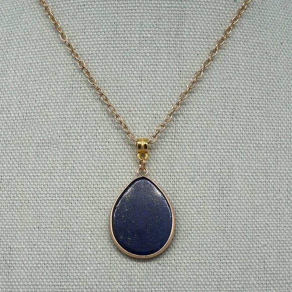 Genuine Lapis stone with link style chain. - Picture 4 of 4